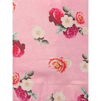 Pink Digital Floral Print Satin Silk Fabric Semistitched Lehenga Choli With Jequared Unstitched Blouse with Dupatta 5