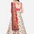 white digital floral print satin silk lehenga choli with dupatta
