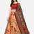 peach digital floral print satin silk lehenga choli with dupatta