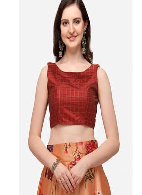 peach digital floral print satin silk lehenga choli with dupatta 4