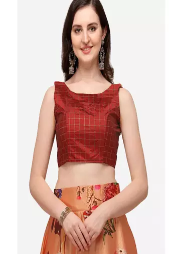 peach digital floral print satin silk lehenga choli with dupatta