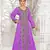 Purple color Full Sleeves Handmade Moroccan Kaftan with hijjab