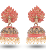 Peacock jhumki earrings