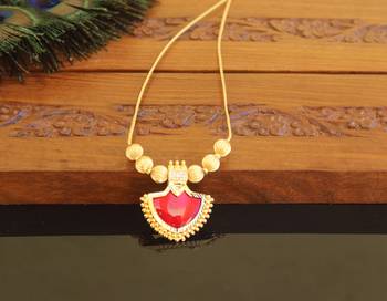 Kerala style gold plated palakka necklace 1