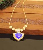 Kerala style gold plated palakka necklace