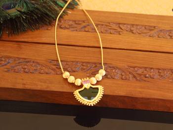 Kerala style gold plated palakka necklace 1