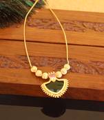 Kerala style gold plated palakka necklace