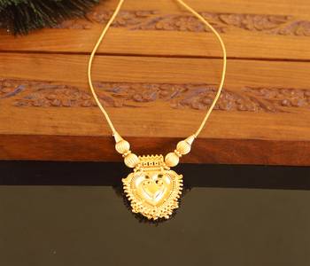 Kerala style gold plated palakka necklace 3