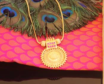 Kerala style gold plated temple necklace 2
