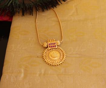 Kerala style gold plated temple necklace 3