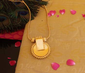 Kerala style gold plated palakka necklace 3