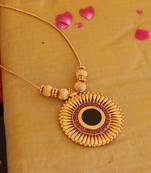 Kerala style gold plated palakka necklace