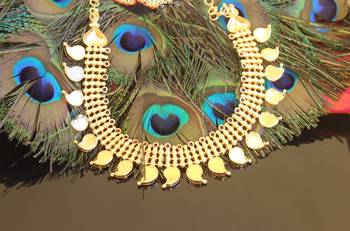 Kerala traditional gold plated palakka mango necklace 4