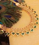 Kerala traditional gold plated palakka necklace