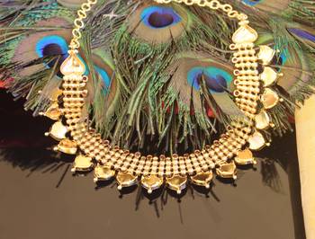 Kerala traditional gold plated palakka necklace 3