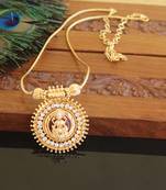 Kerala style gold plated lakshmi palakka necklace