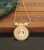 Kerala style gold plated lakshmi palakka necklace