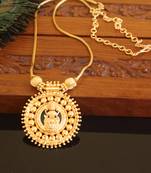 Kerala traditional gold plated lakshmi palakka necklace