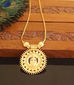 Kerala traditional gold plated lakshmi palakka necklace