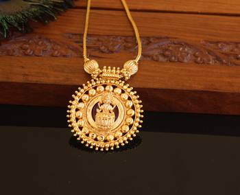Kerala traditional gold plated lakshmi palakka necklace 3