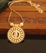 Kerala traditional gold plated krishna palakka necklace