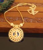 Kerala traditional gold plated krishna palakka necklace