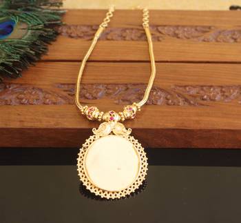 Kerala style gold plated temple palakka necklace 4