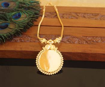 Kerala style gold plated temple palakka necklace 3