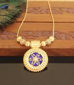 Kerala style gold plated palakka necklace