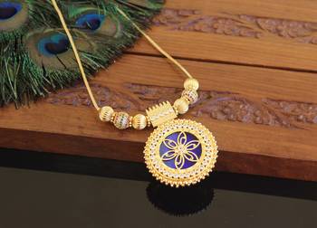 Kerala style gold plated palakka necklace 2