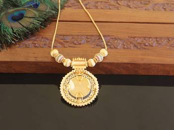 Kerala style gold plated palakka necklace 3