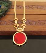 Kerala style gold plated palakka necklace