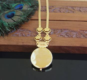 Kerala style gold plated palakka necklace 3