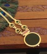 Kerala style gold plated palakka necklace