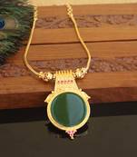 Kerala traditional gold plated palakka peacock necklace