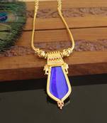 Kerala traditional gold plated palakka peacock necklace