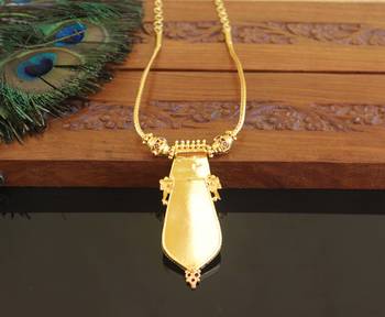 Kerala traditional gold plated palakka peacock necklace 3