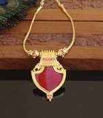 Kerala traditional gold plated palakka peacock necklace