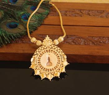 Kerala style gold plated temple palakka necklace 3
