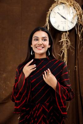 BLACK LEHERIYA GOWN DRESS 2
