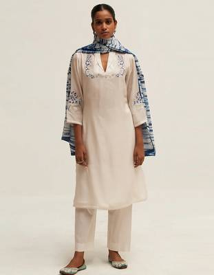 White embroidered salwar suit 1