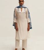 White embroidered salwar suit