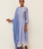 Lavender floral print salwar suit