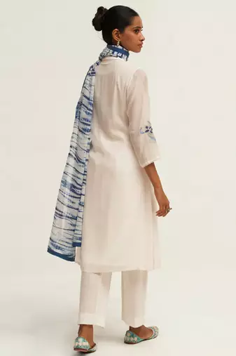 White embroidered salwar suit