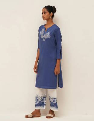 Blue and white cotton co-ord set 5
