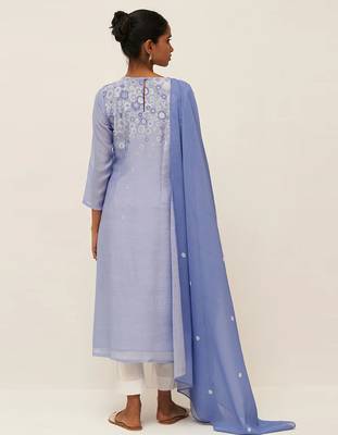 Lavender floral print salwar suit 5