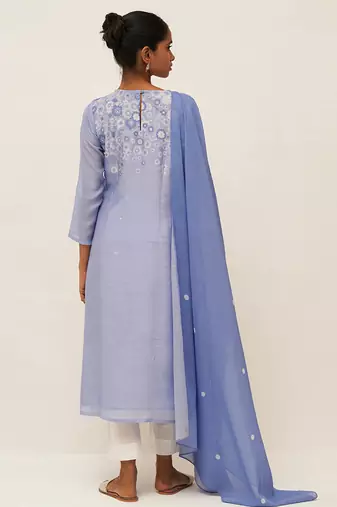 Lavender floral print salwar suit