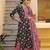 Women green printed rayon stiched straight kurta trousers suit set