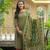 Women green printed pure cotton  stiched straight kurta trousers suit set