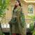 Women green printed pure cotton  stiched straight kurta trousers suit set